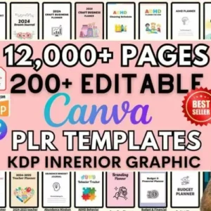12000+ Canva PLR Planner Templates – JournalS, Logbooks, Notebooks (KDP)